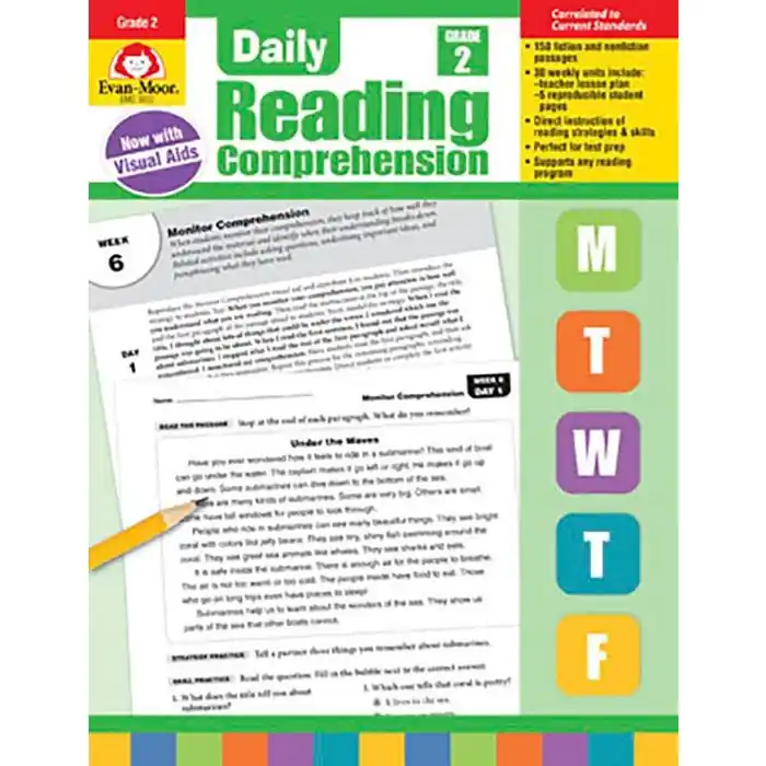 Evan-Moor Daily Reading Comprehension Book, Teacher's Edition, Grade 2 Trending